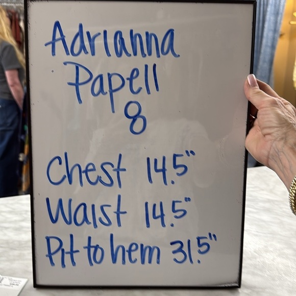 Adrianna Papell Blue and White Floral Print Silk Halter Neck Dress Size 8 - Picture 4 of 9